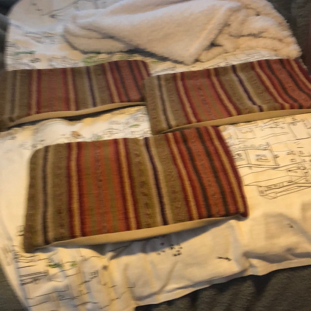 Pottery Barn striped pillows